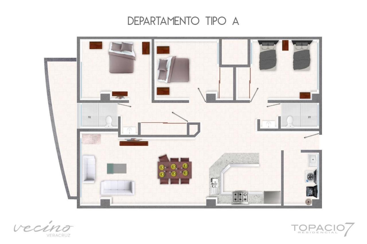 Topacio7 Residencial Бока-дель-Рио Экстерьер фото
